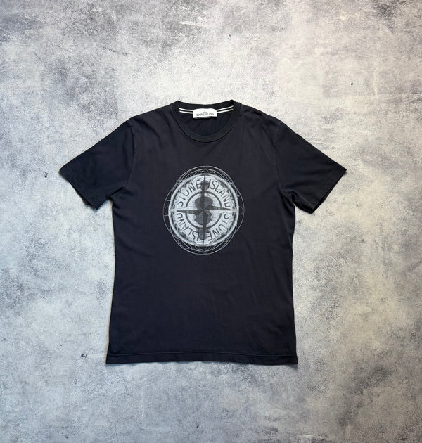 Stone island navy graphic tee