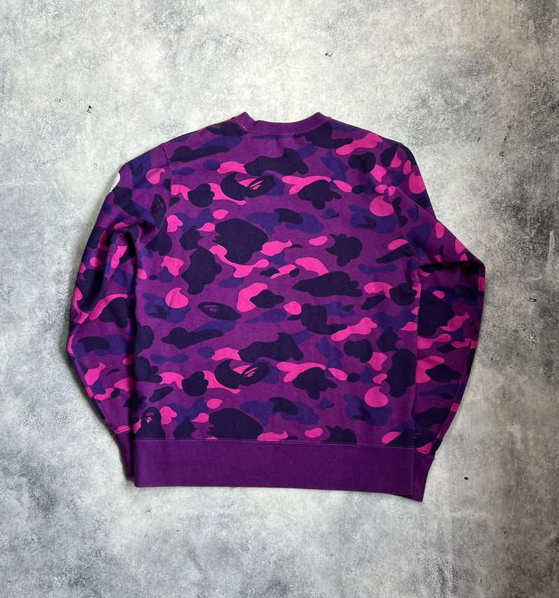Bape purple camo jumper