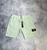 Stone island 2021 light green cotton shorts
