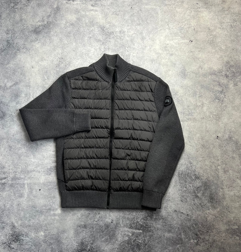 Canada goose grey black label hybridge knit