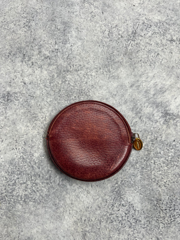Cartier vintage must de Cartier burgundy round coin purse