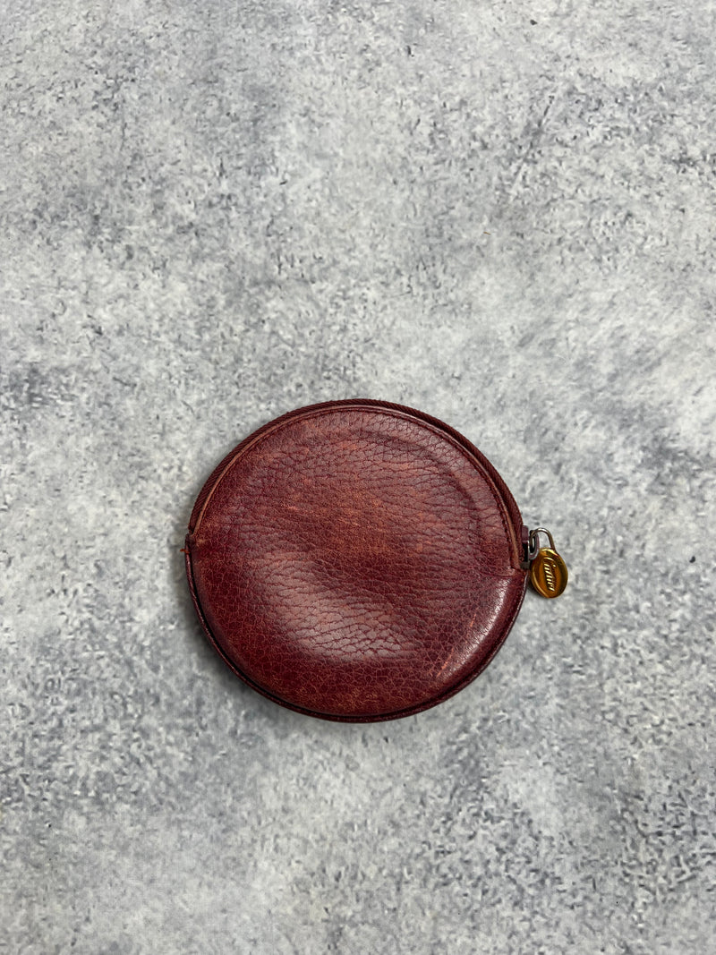Cartier vintage must de Cartier burgundy round coin purse