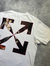 Off-white sprayed Caravaggio painting white tee