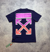 Off-white marker purple graphic tee