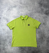 Stone island lime green polo shirt