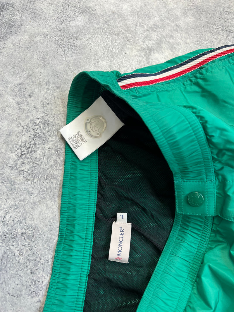 Moncler green swim shorts