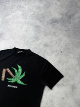Palm angels black broken palm tree tee