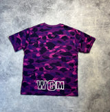 Bape purple camo shark tee