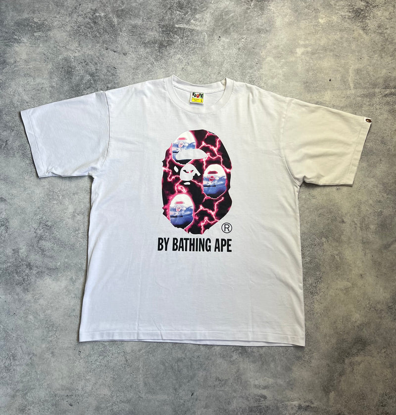 Bape lightning graphic tee