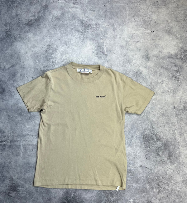 Off-white beige graphic tee