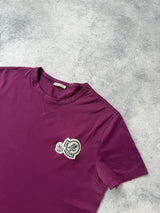 Moncler purple double logo tee