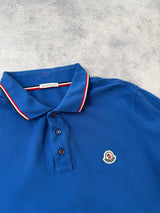 Moncler blue polo shirt