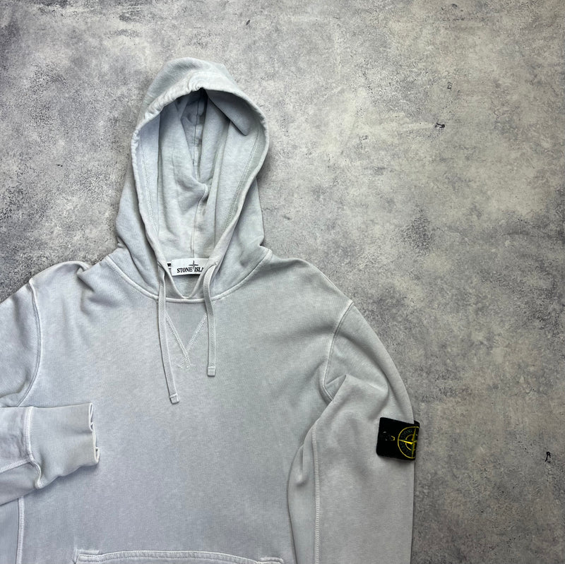 Stone island 2017 light grey pullover hoodie