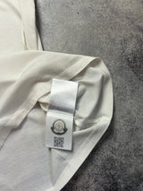 Moncler white double logo tee