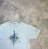 Stone island 2021 baby blue graphic tee