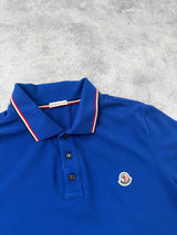 Moncler blue polo shirt