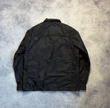 Moncler black nylon see giubbotto overshirt