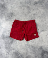 Moncler red swim shorts