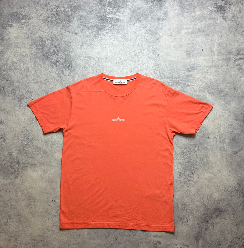 Stone island orange graphic tee