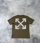 Off-white bricks arrow khaki tee