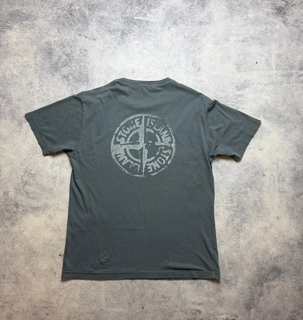 Stone island grey graphic tee