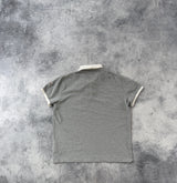 Moncler grey & white trim polo shirt