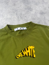 Off-white cartoon arrow khaki green tee