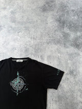 Stone island SS21 black marble print graphic tee