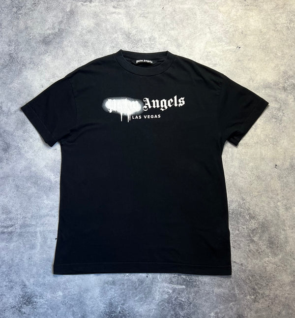 Palm angels black LA spray tee