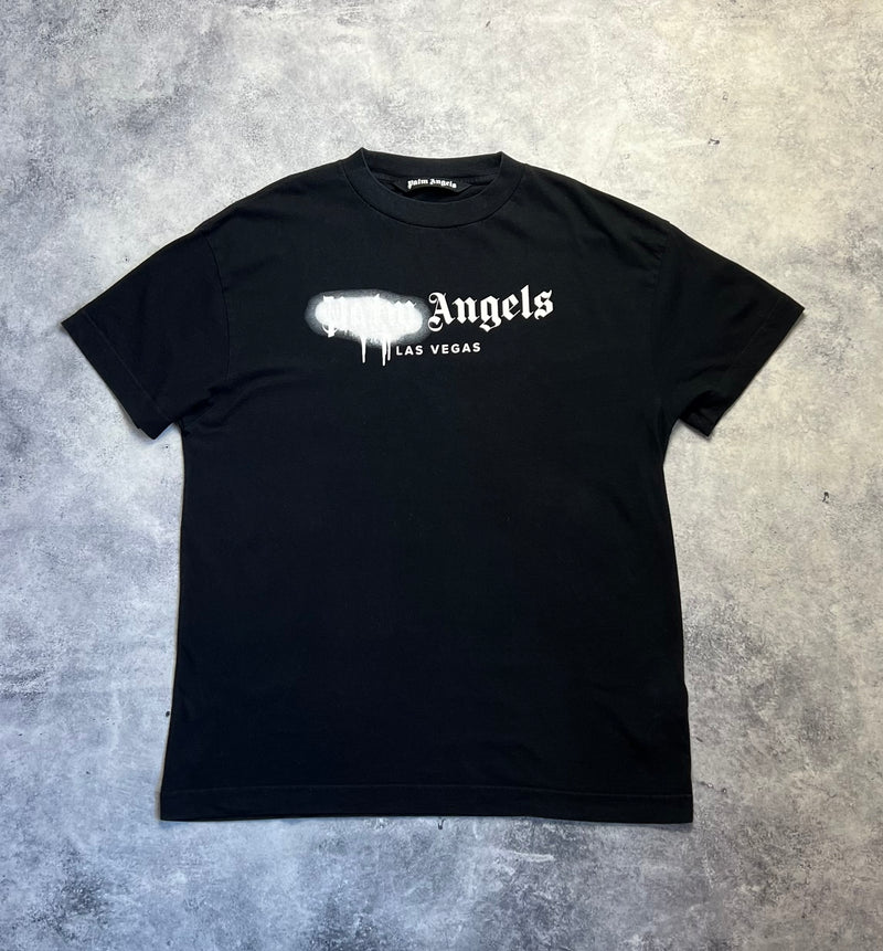 Palm angels black LA spray tee