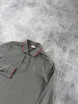 Moncler grey L/S polo shirt