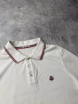 Moncler white polo shirt