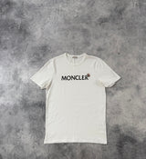 Moncler embroidered cotton white tee
