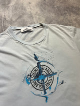 Stone island baby blue graphic tee