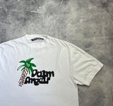 Palm angels white sketchy logo tee