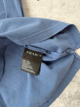 Prada blue polo shirt black badge