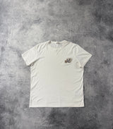Moncler white double logo tee