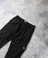 Stone island tela black cargo trousers