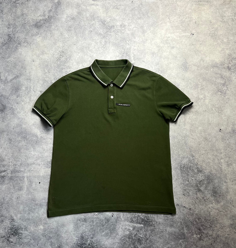 Prada khaki polo shirt