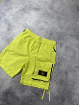 Stone island SS22 lime green cargo shorts