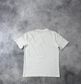 Moncler white graphic print tee with arm logo