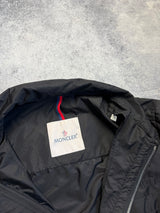 Moncler black nylon see giubbotto overshirt