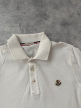 Moncler white polo shirt