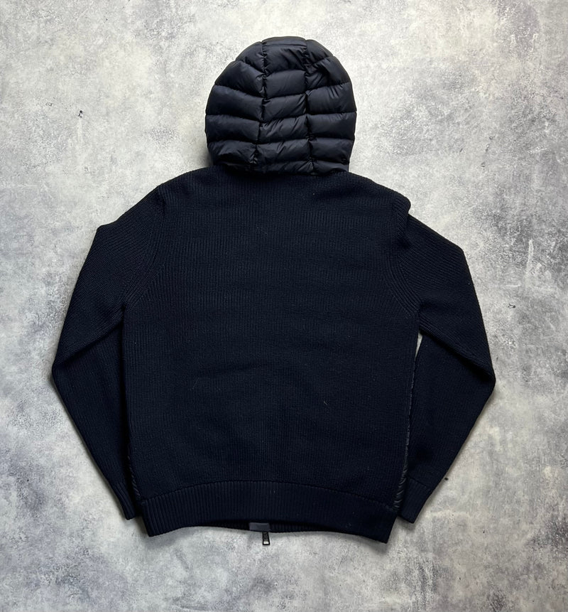 Moncler navy tricot cardigan jacket