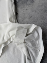 Moncler white double logo tee