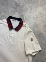 Moncler white polo shirt