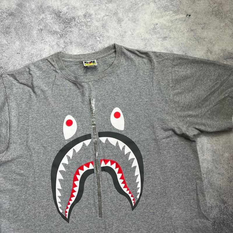 Bape grey shark tee