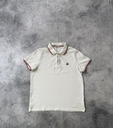 Moncler white polo shirt
