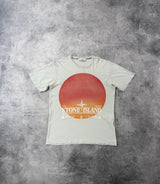 Stone island AW22 pearl grey lunar eclipse graphic tee