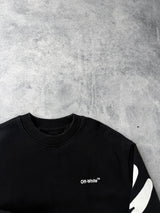 Off-white wave diagonal print jumper black